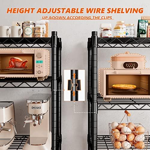 REIBII 5-Tier Storage Shelves 1660LBS Wire Shelving Unit - Image 6