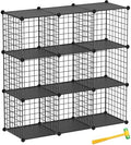 Wire Cube Storage Organizer, 9-Cube Metal Storage Shelves Bookshelf, Stackable by Worththetrustofeverycusto