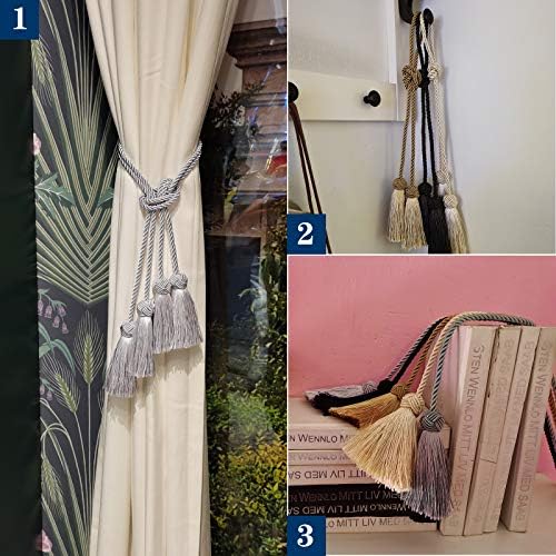 Elegant Tassel Curtain Tiebacks Rope Curtain Tie Backs - Image 5