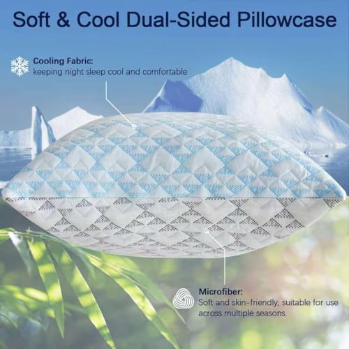 Cooling Shredded Memory Foam Pillows: Adjustable Queen Size Set of 2 - Image 3