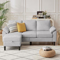 80''L Shaped Sectional Sofa Couch, 3 Seater Corduroy Sofa by Firmacielu-CorduroyComfortableLivingRoomSofasforModernHome