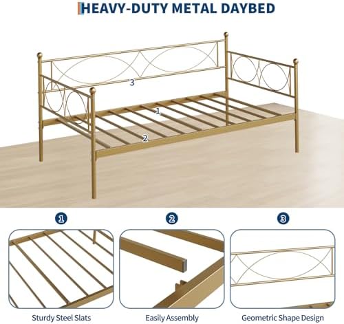 GAOMON Daybed - Metal Twin Day Bed, Sturdy Twin Daybed Frame - Image 4