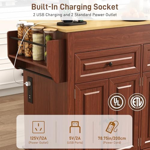 80"-48" Extendable Kitchen Island - Image 4