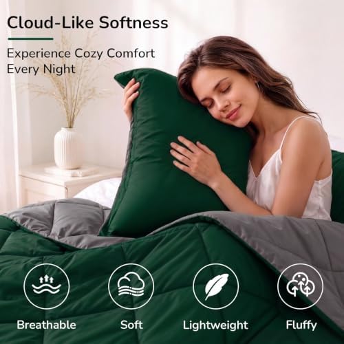 downluxe Twin Comforter Set Soft Reversible 2 Pieces - Image 3