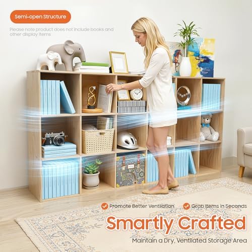 Cashewnuts 18 Cube Storage Organizer Solid Wood Storage Shelf Bookshelf - Image 3