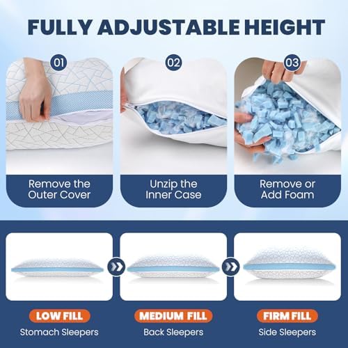A-Pce Side Sleeper Pillow, Cooling King Pillow - Image 6