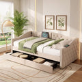 Twin Size Daybed with Storage Drawers, Twin Corner Daybed by UQGVML