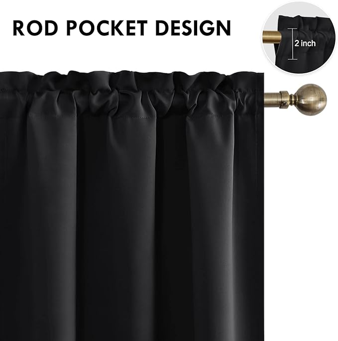 DWCN Blackout Curtains for Bedroom – Thermal Insulated Energy Saving Drapes for - Image 4