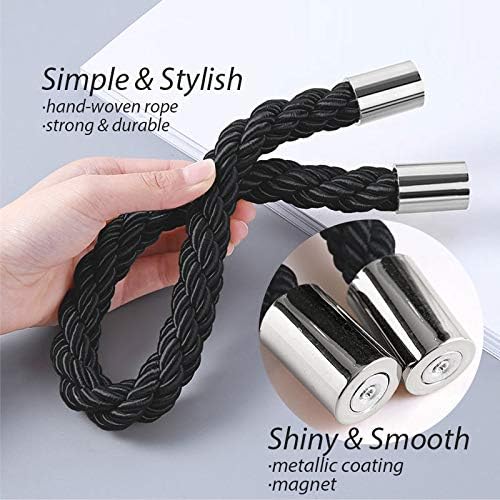 NICEEC 6 Pack Strong Magnetic Curtain Tiebacks Modern Simple Style Drape Tie - Image 3