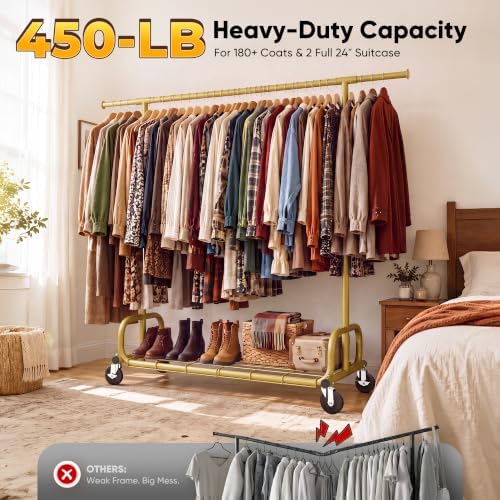 HOKEEPER Clothes Rack 450LBS Adjustable Garment Rack - Image 2