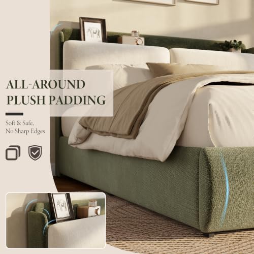 Garvee Queen Upholstered Bed Frame - Image 5
