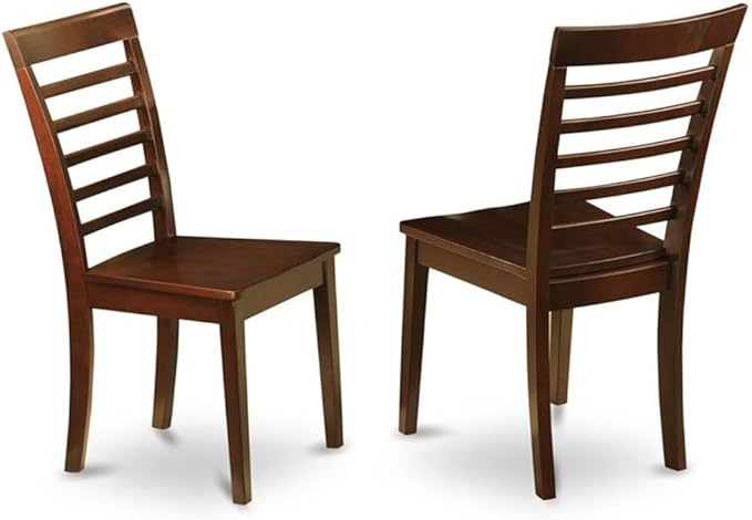 East West Furniture DOML9-MAH-W 9 Piece Dining Set Includes a Rectangle Dining Room Table with Butterfly Leaf and 8 Kitchen Chairs, 42x78 Inch, Mahogany