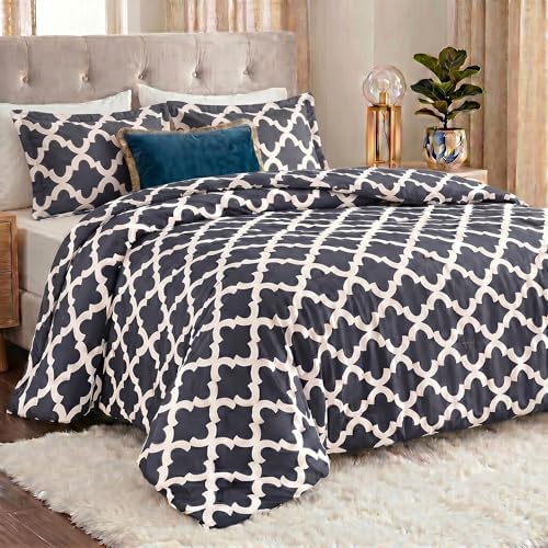 Utopia Bedding 3 Pc King Comforter Set, Printed Comforter by UTOPIABEDDING
