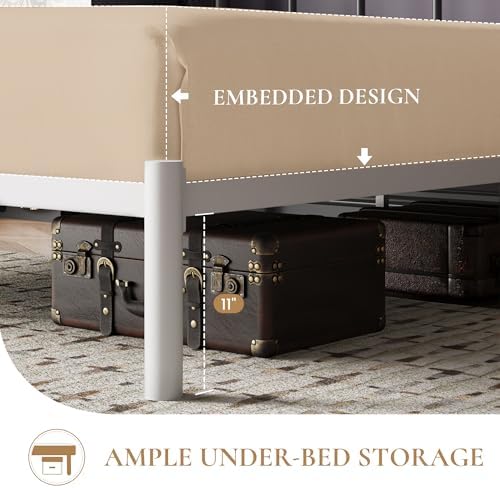 SHA CERLIN Full Size Metal Platform Bed Frame - Image 4