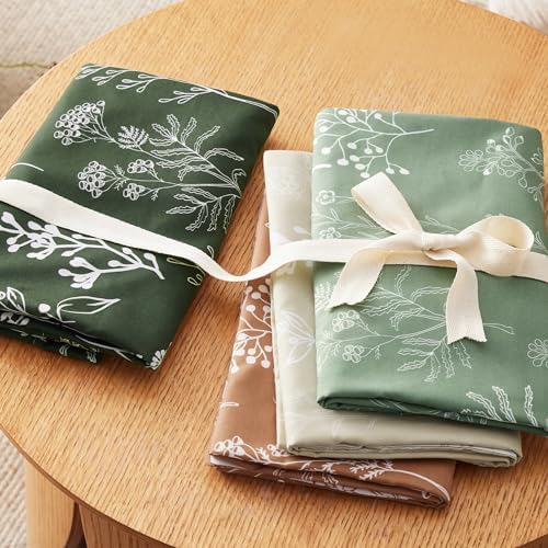 Bedsure Floral Comforter Set Cute Bedding Set Full Reversible Dark Olive - Image 6