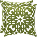 Alysheer Embroidered Decorative Throw Pillow Cover 18"x 18" Set of 2 by Alysheer