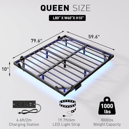 qimamo 10 Inch Floating Queen Bed Frame - Image 2