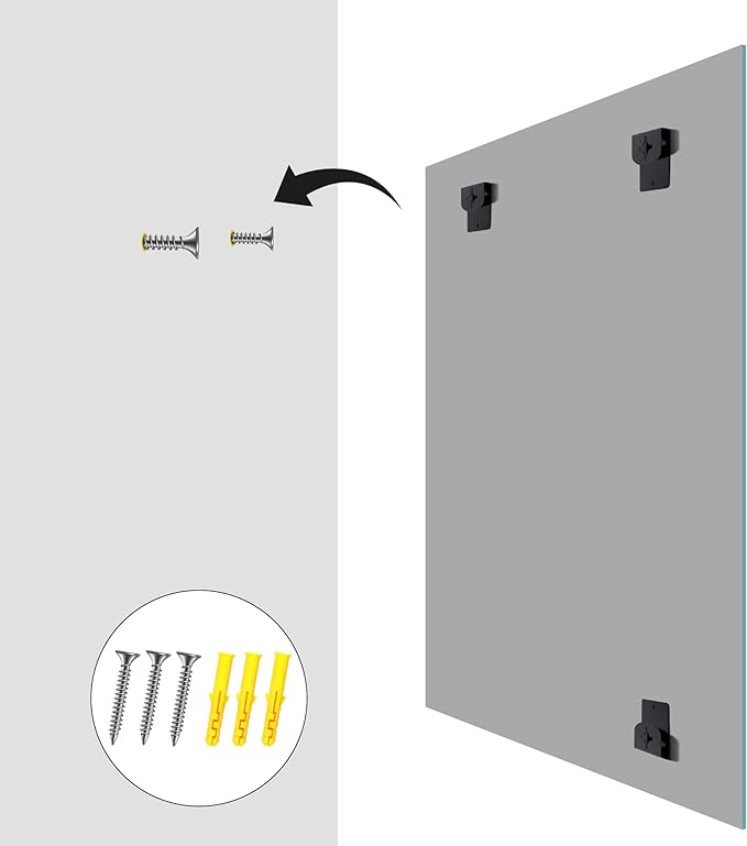 KOCUUY Large Frameless Mirror,48x48 Inch Square Bathroom Vanity Mirror for Over Sink, Upgraded Shatterproof Unframed Design for Bedroom, Living Room, Entryway