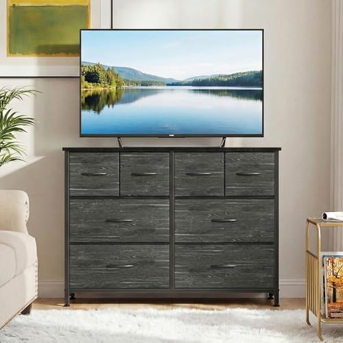 DUMOS Dresser for Bedroom with 8 Fabric Drawers, Wide Fabric Dresser - Image 2