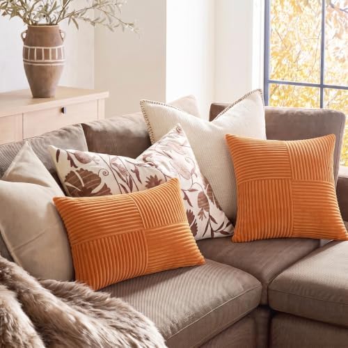 Fancy Homi Burnt Orange Decorative Throw Pillow Covers 20x20 Inch - Image 5