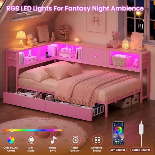 Hasuit Twin XL Corner Bed Frame - Image 4