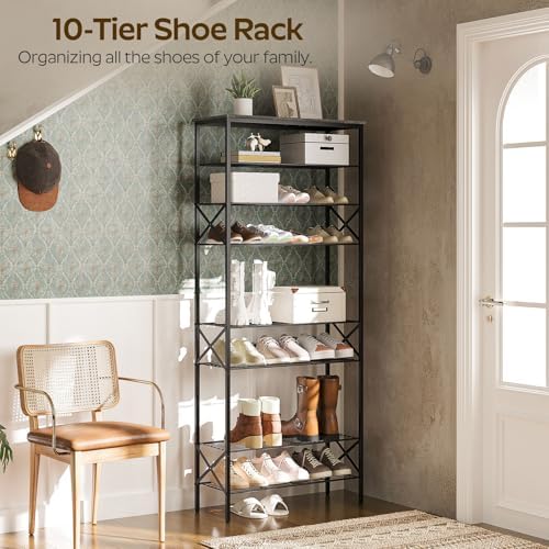10 Tier Shoe Rack, Large Capacity Shoe Storage Organizer Holds 40 Pairs - Image 4