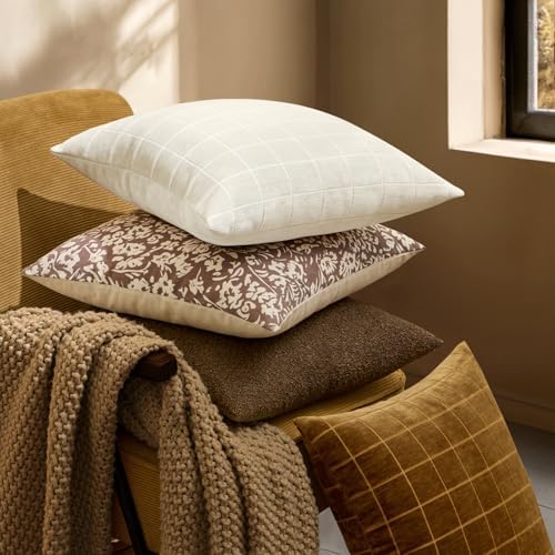 MIULEE Christmas Cream Plaid Decorative Throw Pillow Covers - Image 6