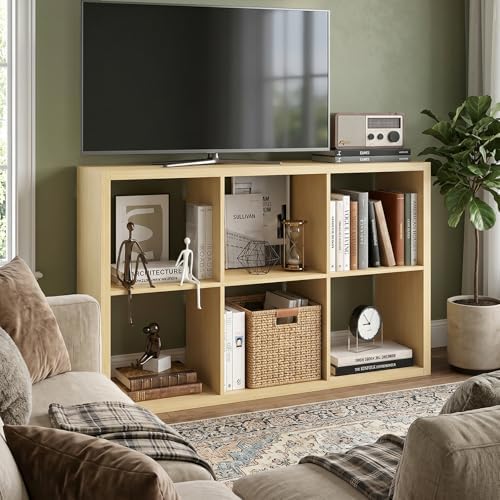 CTESNE【2026 Wooden Thick Frame 6 Cube Storage Organizer Shelf - Image 2