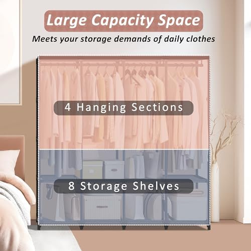 Wardrobe Closet, Quick and Easy Assembly - Image 5