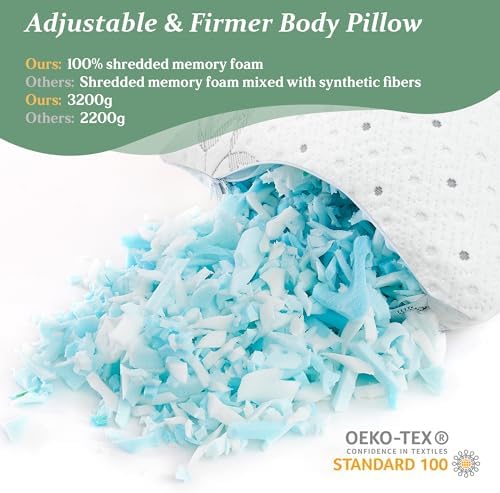 Dreamood Body Pillow Shredded Memory Foam - Image 3