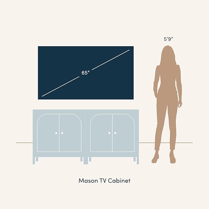 Nathan James Mason Modern Farmhouse TV Stand, Free Standing Accent Sideboard Buffet, Cabinet with Glass Doors and Adjustable Shelf, Clear Glass/Raw Oak Set of 2