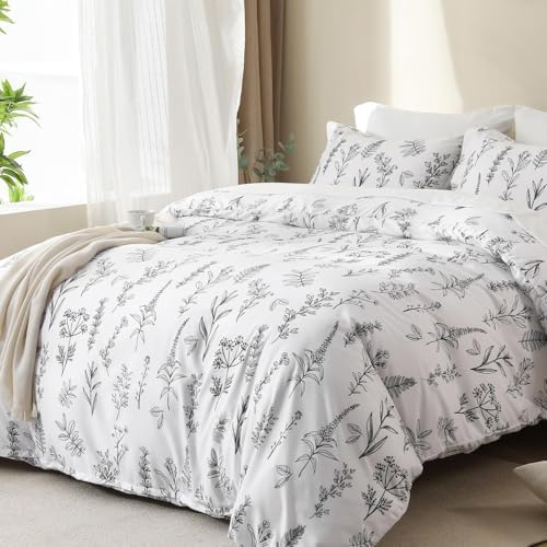 MUXHOMO Queen Comforter Set, 7-Piece Floral Bed in a Bag - Image 2
