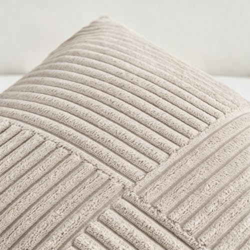Fancy Homi Taupe Lumbar Decorative Throw Pillow Covers 26x16 Inch - Image 4