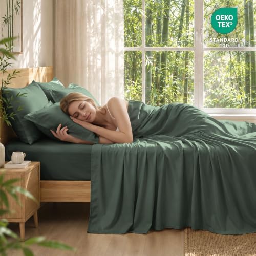 6 Piece Full Size Sheets Set, Rayon Derived from Bamboo - Image 3
