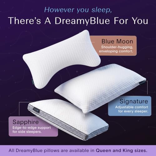 DreamyBlue Signature Adjustable Shredded Memory Foam Pillow Queen - Image 6