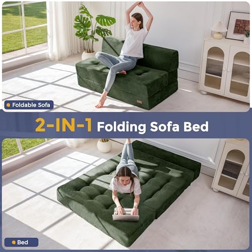 MAXYOYO Folding Sofa Bed, 8-Inch Fold-Out Chair Bed - Image 3