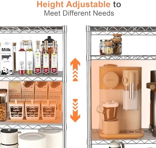 6-Tier Wire Shelving Unit, Metal Shelf Racks - Image 5