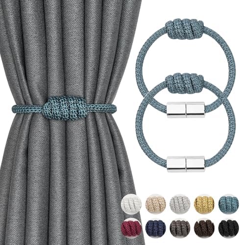 NICEEC 2 Pack Mini Magnetic Curtain Tiebacks Modern Simple Style Drape Tie by NICEEC