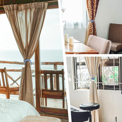 NICEEC 4 Pack Mini Magnetic Curtain Tiebacks Modern Simple Style Drape Tie - Image 6