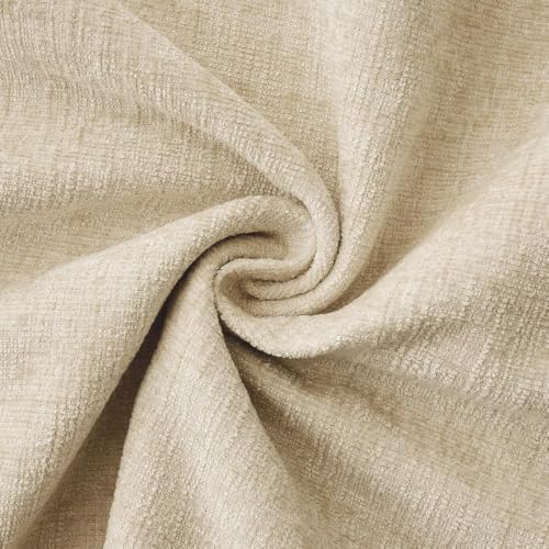 MIULEE Decorative Euro Sham Pillow Covers 26x26 Inch Beige 2 Pack - Image 3