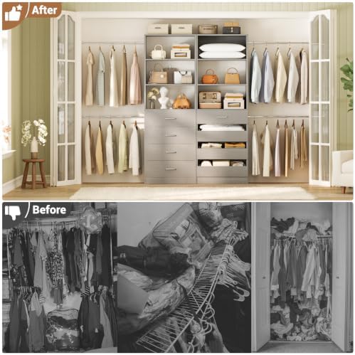 Aheaplus Closet System, 6-15Ft Closet Organizer - Image 6