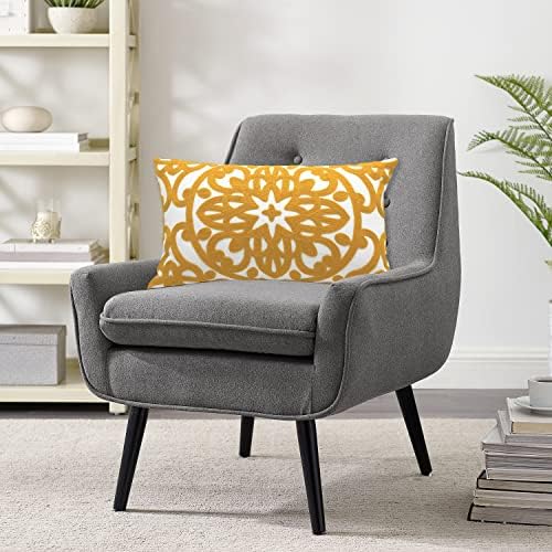 Alysheer Boho Embroidered Lumbar Throw Pillow Cover 12"x 20" - Image 4