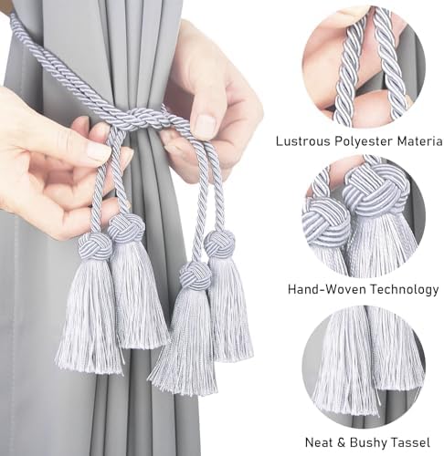 Elegant Tassel Curtain Tiebacks Rope Curtain Tie Backs - Image 3