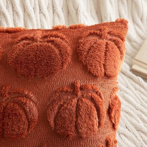 MIULEE Fall Pillow Covers Pumpkin Fall Decor 26x26 Rust - Image 2
