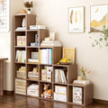 OSCHF Ladder Cube Storage Bookcase, 15-Cube Corner Shelf by OSCHF