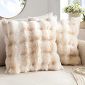 MIULEE Pack of 2 Faux Fur Fluffy Pillow Covers 18x18 Inch by MIULEE