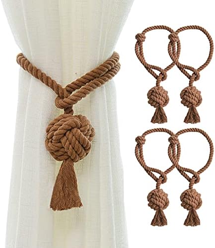 Hand Knitting Curtain Tiebacks Rope by JQWUPUP