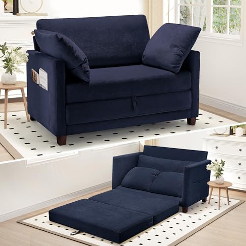 51" Convertible Sofa Bed, 2 in1 Folding Sofa Bed, Loveseat Sleeper Sofa by Myroyalsit