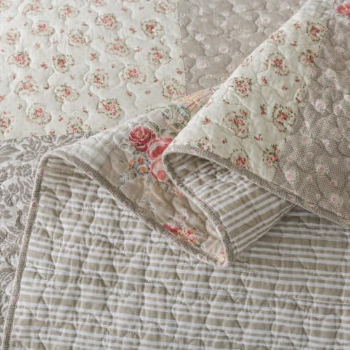 SLPR - Walk in the Cotswolds Patchwork Cotton Quilt Set, Queen - Image 5
