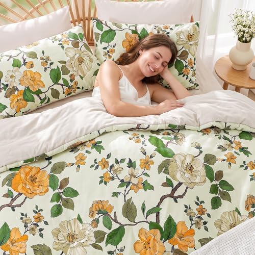 Exclusivo Mezcla Lightweight Reversible Queen Comforter Set Floral, 3 Piece - Image 4